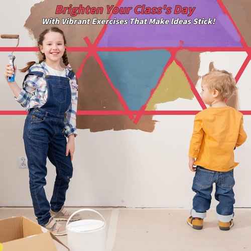 24 Rolls Red Painters Tape Bulk 1 inch x 55 Yards, Total 1320 Yd, Painters Masking Tape No Residue Wall Painting Tape Artist Tape Trim Edge Finishing Tape for Wall Painting Decoration DIY Supplies