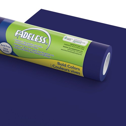 Fadeless Bulletin Board Paper, Fade-Resistant Paper for Classroom Decor, 48” x 200’, Rich Dark Blue, 1 Roll