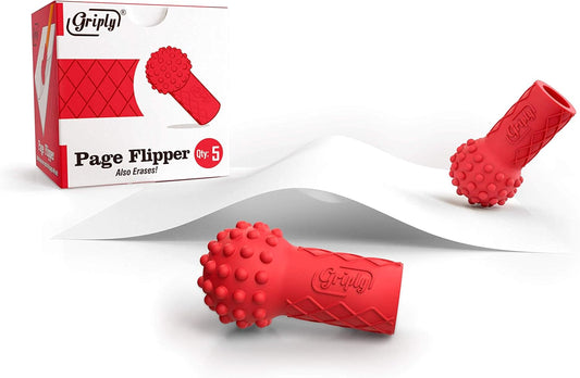 (5 Pieces) Rubber Page Flipper | Rubber Fingers Tips Replacement | Pencil Topper | Rubber Eraser