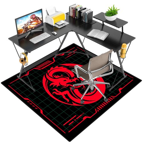 Office Chair Mat for Hardwood Floor: 63"x 51" Extra Large Chair Mat, Suitable for Hardwood and Tile Floors, and a Heavy Duty Protection Pad for Rolling Chairs in The Office, Game Room and Home
