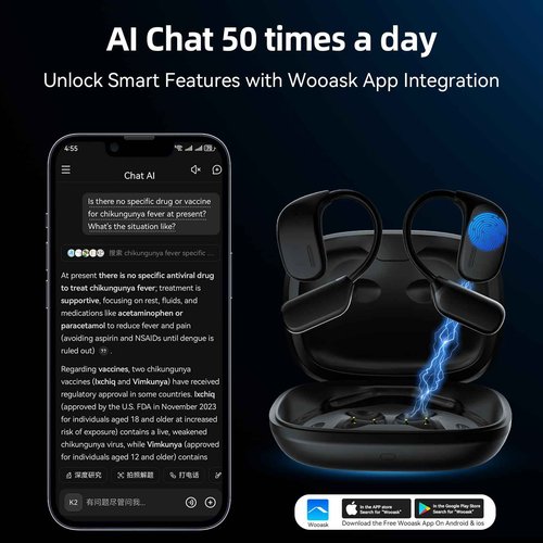 Newmine Ai Translation Earbuds Real Time, 3-in-1 Translator Earbuds with 144 Languages/4 Translation Modes,Translatior Headphones,48H Audifonos Traductores Inglés Español for Travel Learning