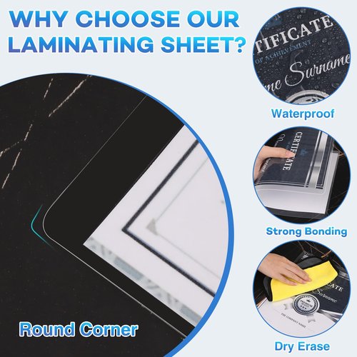FURWEY 600 Pack Laminating Sheets, Holds 8.5 x 11 Inch Sheets, 3 mil, 8.9" x 11.4" Thermal Laminating Pouches Lamination Sheet Paper for Laminator, Clear, Letter Size, Office and School Supplies