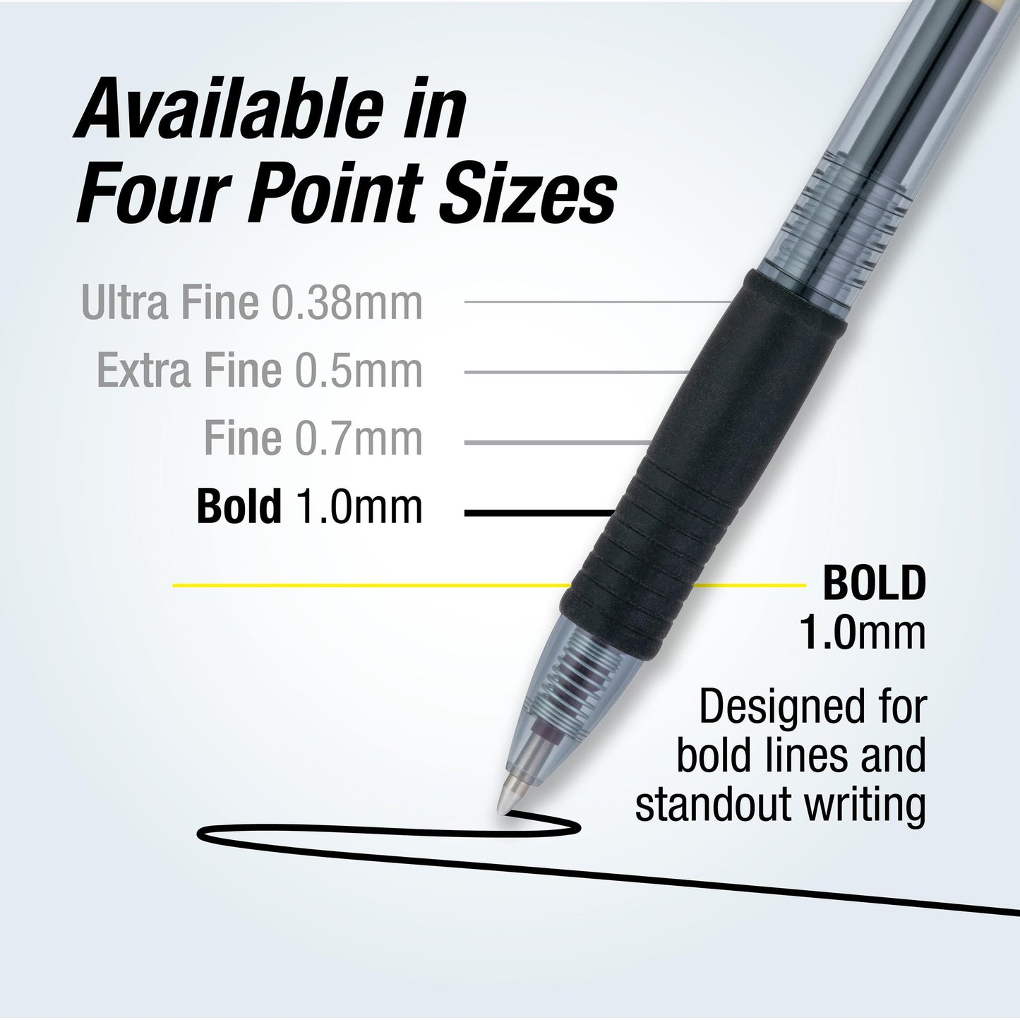 Pilot G2 Premium Gel Pens, Black Pens, Bold Point 1 mm, Black Ink, Tub of 48