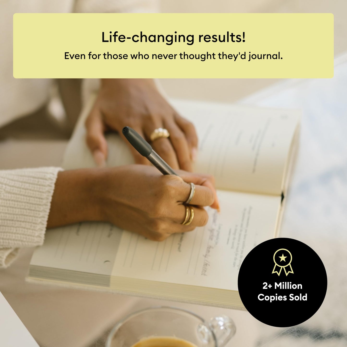 Intelligent Change The Five Minute Journal, Original Daily Gratitude 2025, Reflection Manifestation for Mindfulness, Undated Daily with Gold Foiling, Plastic-Free, Green