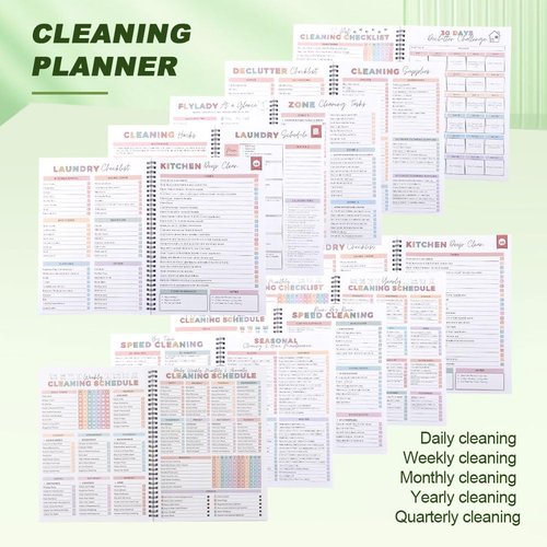 ADHD Cleaning Planner - Daily, Weekly & Monthly Checklist Organizer for Adults | Home Cleaning Made Easy