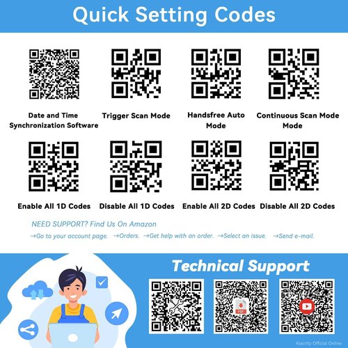 Alacrity Wireless Charging Barcode Scanner | 1D & 2D Reader with UHF RFID | 3-in-1 Bluetooth Connectivity