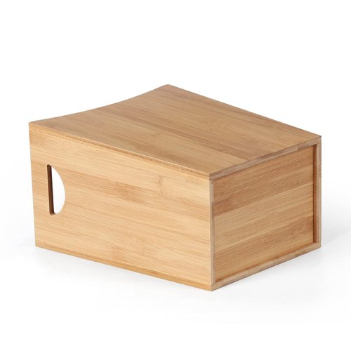 MOOACE Bamboo Trash Can - Decorative 2 Gallon Waste Basket for Bathroom, Office & Kitchen