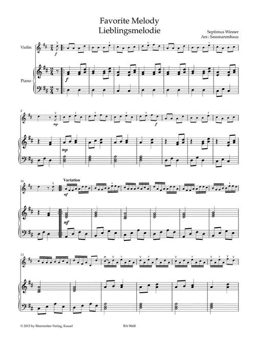 Violin Recital Album - First Position - Volume 1