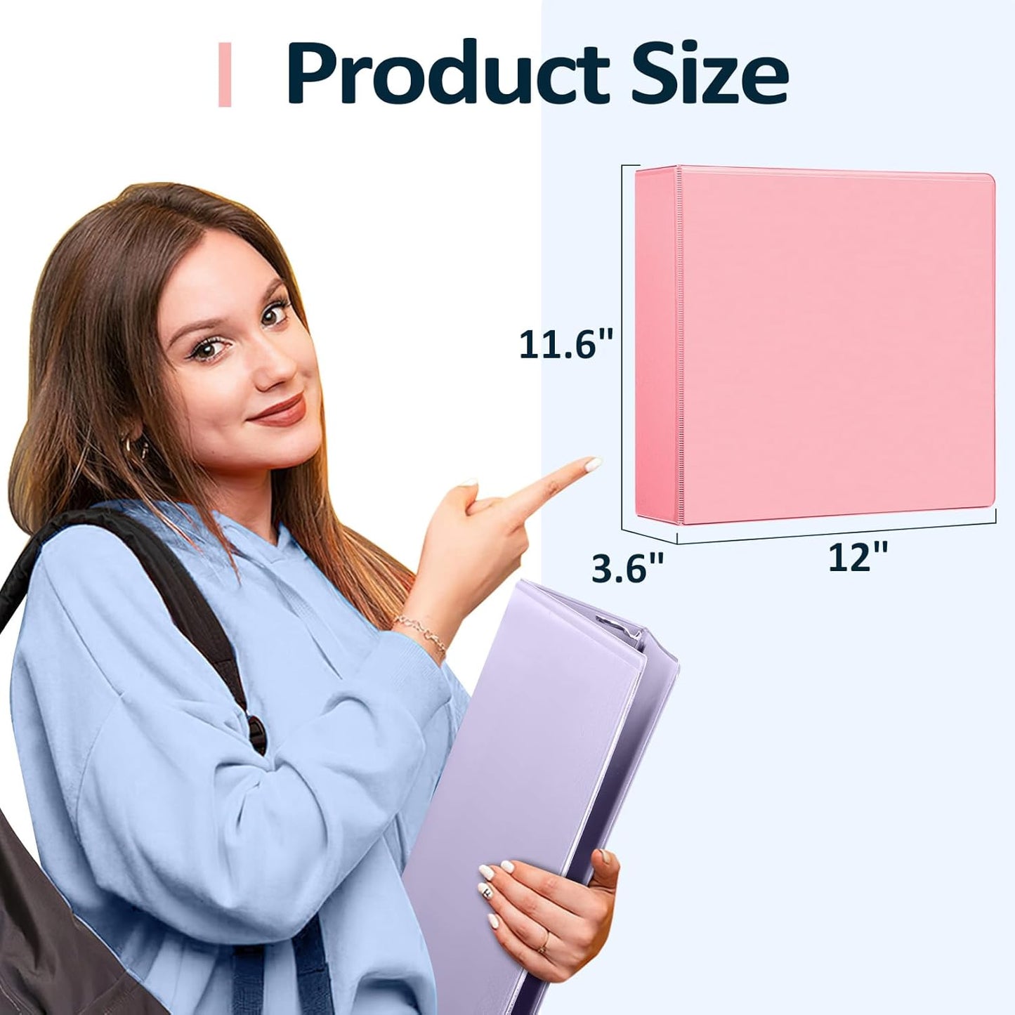 Sooez BinderX Extra Durable 2-Inch 3-Ring Binder - Holds 520 Sheets | Customizable Olive Green Cover