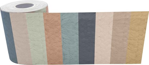 Woven Better Than Paper® Bulletin Board Roll & Everyone is Welcome Stripes Straight Rolled Border Trim (TCR8909)