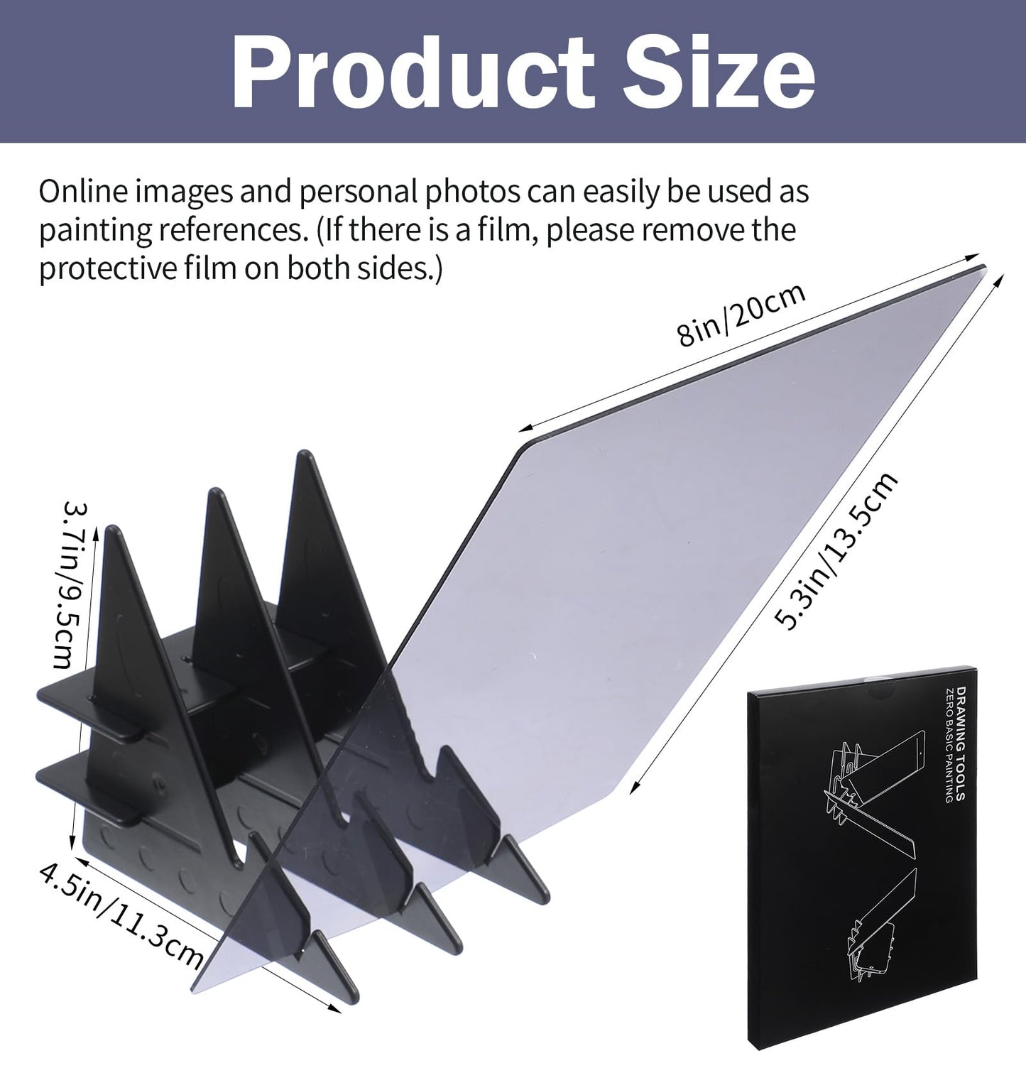 Drawing Projector for Tracing, Optical Image Drawing Projector Board, Portable Camera Lucida Drawings Tool Ideal for Tracing, Art Projects, Tablet Notes & Phone Compatible, Perfect for Beginners