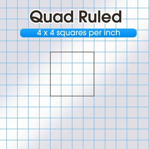 Noveread 15 Pack Graph Paper, 8" x 10.5" Loose Leaf Graph Paper, 2250 Sheets Bulk 4 x 4 Inch Quad Ruled Grid Paper Filler Paper, 3 Hole Punched, 60 Gsm, 150 Pcs Each Pack, Office Student Supplies