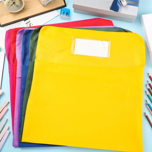 Sanwuta 24 Pack Classroom Chair Pockets, 15 x 17 Inch Book Storage Bags for Chair with Name Slot Students Chairback Pockets for Kindergarten Primary School Home(Multicolor)