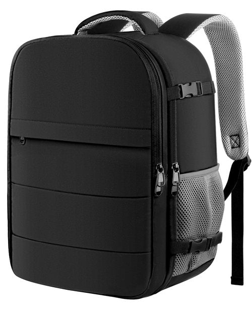 HOTOR Travel Backpack - Flight Approved Travel Bag for Men and Women, Carry on Luggage for 15.6" Laptop and Travel Essentials for Work, Business, Weekender, College 11.8"x7.9"x17.3" (Black)