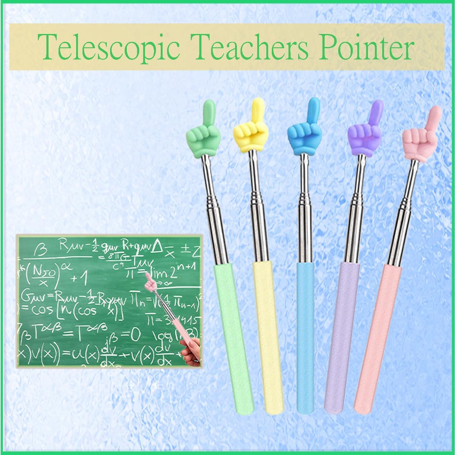 Skiennix Extendable Teacher Pointer - Ergonomic, Adjustable Presentation Tool for Classroom & Meetings