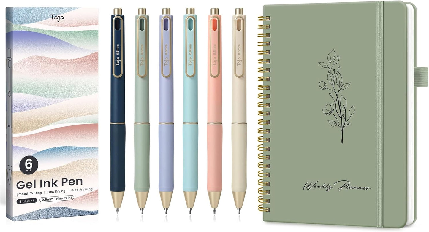 Skiennix Undated Weekly Planner - Stylish Design with Gel Pen Included | Perfect for Organization
