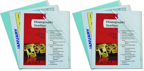 C-Line Clear Report Covers Only, Vinyl, for Use with Slide 'N Grip Binding Bars, 8.5 x 11 Inches, 100 per Box (31357) (Pack of 2)