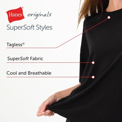 Hanes Women's Pajamas Set - Comfy SupertSoft Loungewear T-Shirt & Sleep Shorts | Cozy Sleepwear