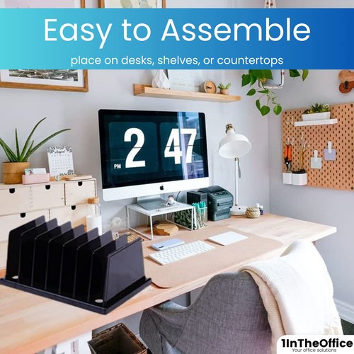 1InTheOffice Desk Step Sorter - 7 Compartments (2 pack)