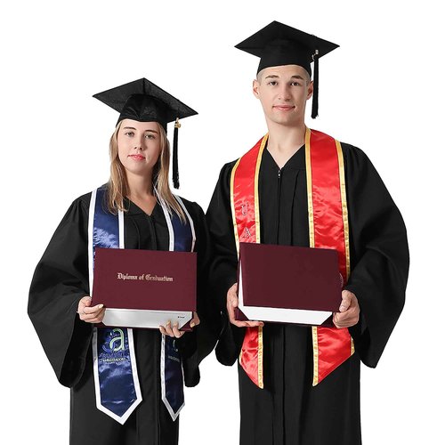 GraduationMall 8.5"x11" Smooth Padded Diploma Cover Certificate Holder Maroon,12-Packs