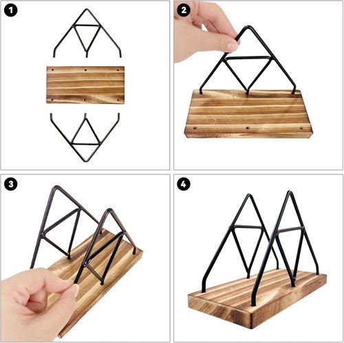 Daily Treasures Wooden Mail Organizer - Stylish Desktop Letter Holder for Home & Office