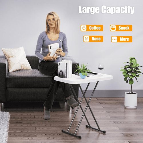 TYUNGZM 30.3 * 19.68in Adjustable Folding Laptop Table TV Tray, Foldable/liftable, Portable Folding Desk Writing Computer Desk for Home Office