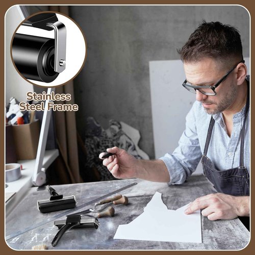 Frienda 12 Pcs 4.7 Inches Rubber Roller Black Rubber Brayer Ink Roller for Gluing Printing Inking Block Paper Crafting Press Printmaking Wallpaper Stamping Scrapbooks