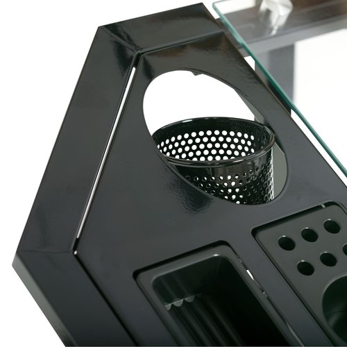 Studio Designs Futura Tower in Black with Clear Glass