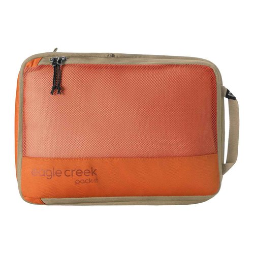 eagle creek Pack-It Reveal Compression Cube - Lightweight Compression Cube for Optimizing Luggage Space - Convenient Top Handle - Easy-Grab Zipper - Washable - Medium - Mandarin