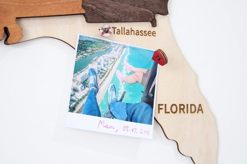 Jabihome 3D Wooden USA Map Wall Art - Unique Push Pin Design for Travel Lovers | Large Size 60"L x 37.5"W