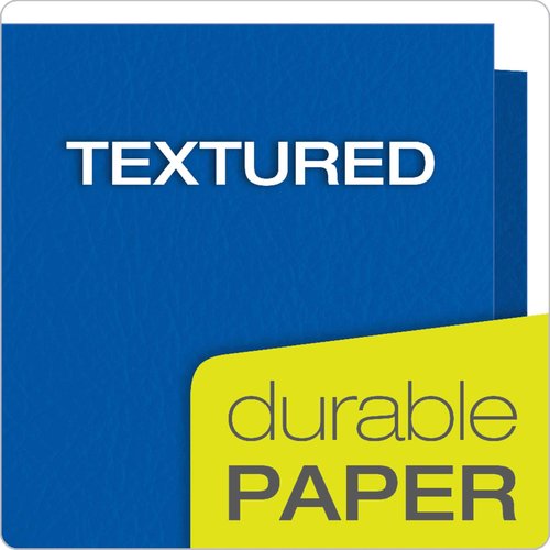 Oxford Twin-Pocket Folders, Textured Paper, Letter Size, Royal Blue, Holds 100 Sheets, Box of 25 (57512EE) (Pack of 5)