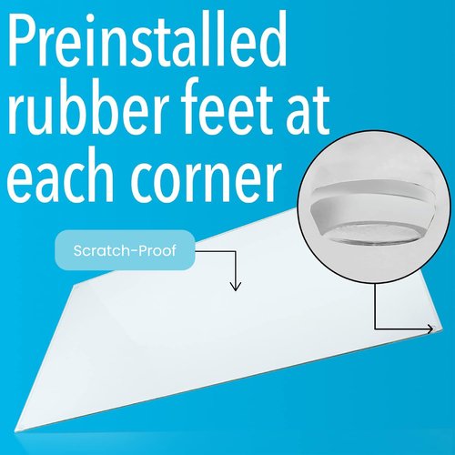 IMPRESA Tempered Glass Desk Mat - 20 x 36 in, Clear Desktop Mat with Dry-Erase Surface - Clear Table Cover Protector & Table Top Protector for Home & Office