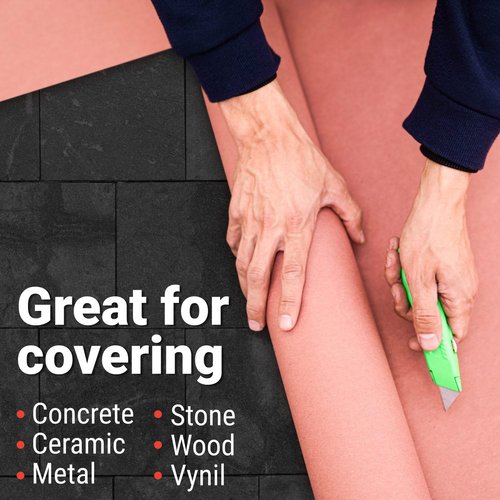 Paclord 35” x 1992” (166’) Red Rosin Paper Roll - Made in USA Thick Heavy-Duty 7 mil Masking Paper for Surface Protection from Paint, Dust, Foot Traffic - Paint Floor Covering
