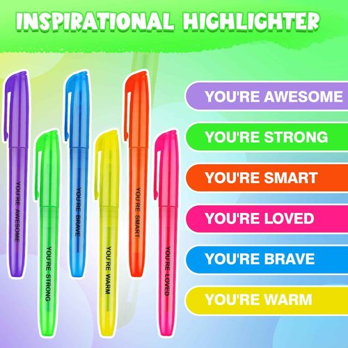 Tcevily 240 Pcs Highlighter Bulk, Back to School Students Gift Motivational Highlighter Markers Inspirational Chisel Tip Highlighters Pens Bundle for School Party Favors (240)