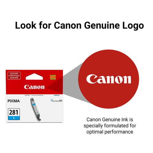 Canon CLI-281 Genuine Cyan Ink Tank, Compatible with TR8520, TS9120,TS8120, TS6120, TS9521C/a, TS9520/a, TS8220, TS6220, TS8320, TS6320, TS702/a, and TR8620/a Series Printers