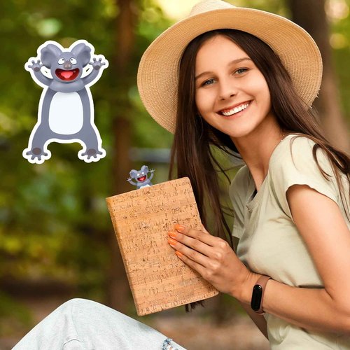 Zonon 14 Pieces 3D Bookmark Funny Animal Cartoon Bookmark Novelty Stationery Birthday Party Favors for Teens Help with Reading Office School Supplies
