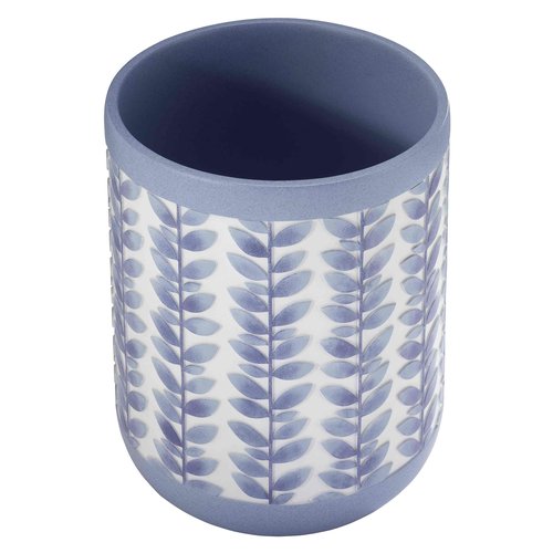 Avanti Linens - Wastebasket, Resin Accessories, Guest Bathroom Essentials (Monterey Collection, Blue)