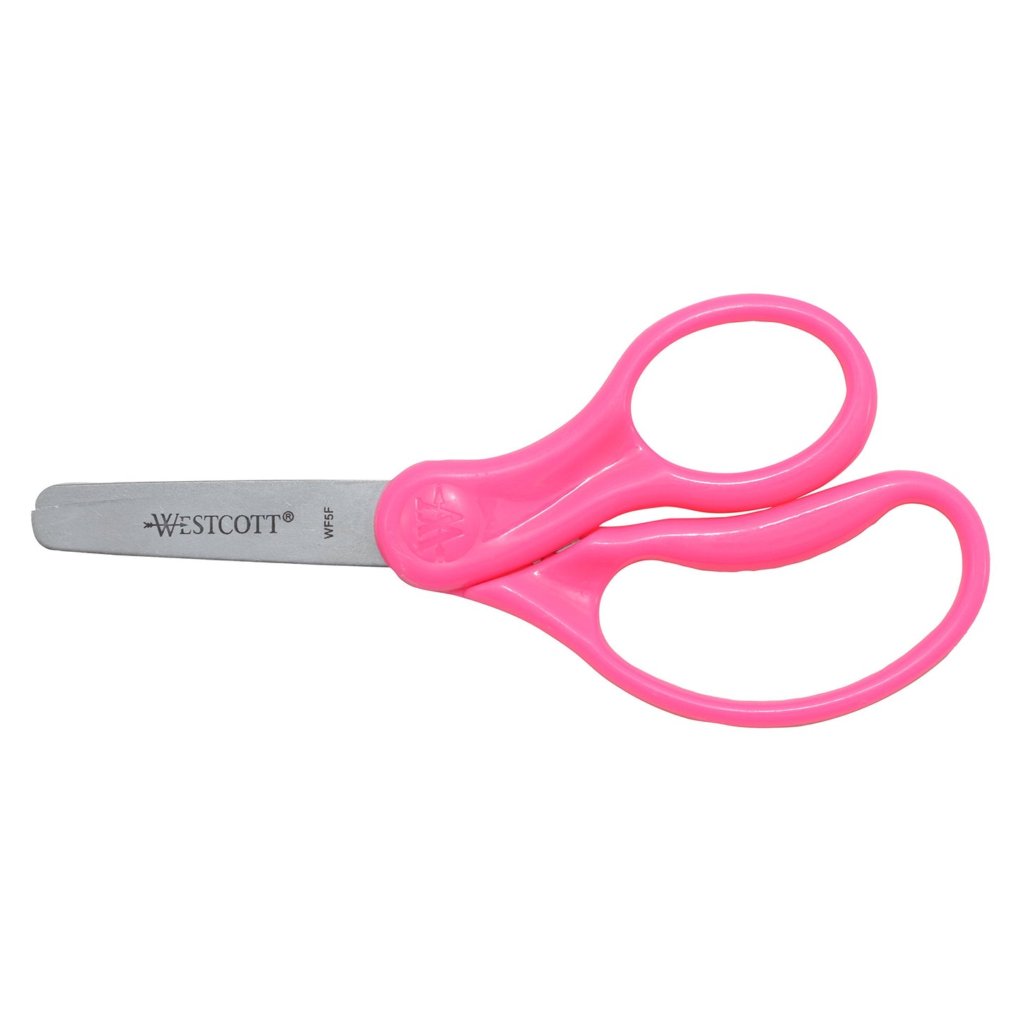 Westcott 15967 Right- and Left-Handed Scissors, Classic Kids' Scissors, Back to School, Classroom Supplies, Ages 4-8, 5-Inch Blunt Tip, Neon Pink