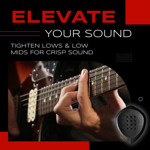 Acoustik Attak STEALTH Structured Guitar Pick - Small Beveled Guitar Picks, Unique Tone (10 Pack, Black)