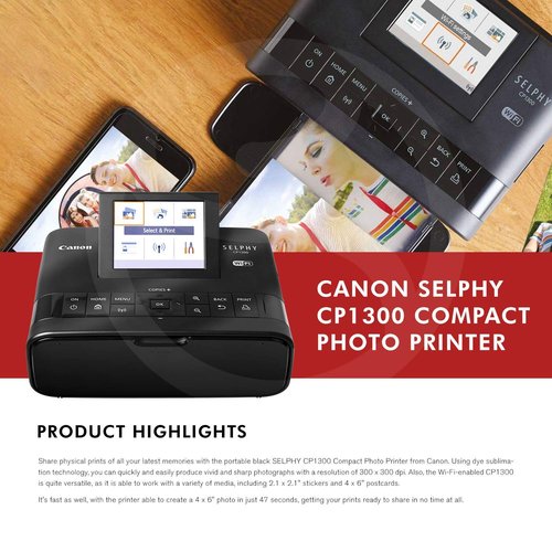 Canon 2234C001 SELPHY CP1300 Wireless Photo Printer