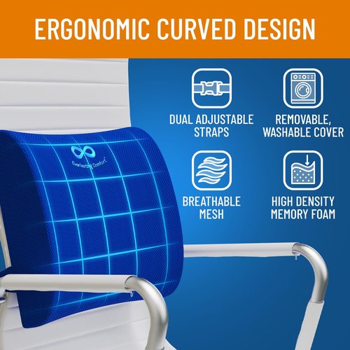 Everlasting Comfort Foot Rest & Lumbar Support Pillow - Elevate Your Seating Experience - Perfect for Work, Gaming, and Relaxation
