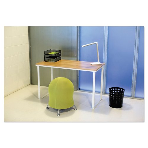 Safco 1001SL Vamp LED Modern ABS Desk Lamp with USB Port and Dimmer Switch, Silver