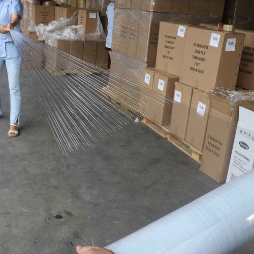 BOMEI PACK Stretch Wrap Rolls 10" x 1000 Ft 4 Pack - 80 Gauge Thick Stretch Film - Clear Plastic Wrap with Handles for Pallet Wrapping Shipping Moving