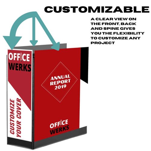 Extra-Large 3-Ring Binder | Heavy-Duty 5-Inch D-Ring Office Organizer | Crystal Clear Overlay View Binder | Archival-Grade Legal Storage | Holds 950+ Sheets | Interior Pockets | Pack of 2