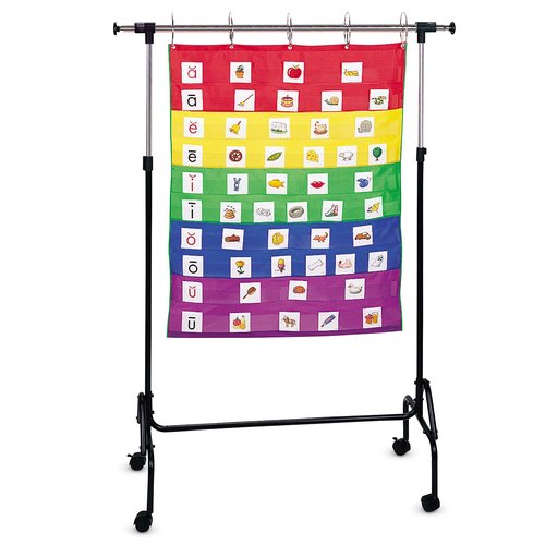 Learning Resources Adjustable Chart Stand, Pocket Chart Stand for Teachers,Flip Chart Stand, Teacher Supplies for Classroom,Back to School Supplies