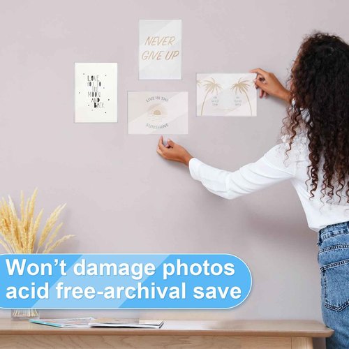 150 Pcs 5" x 7" Rigid Print Protectors, Clear Waterproof Hard Plastic Page Sheet Protectors Top Loading Rigid Photo Card Postcard Sleeves for Album Paper Document Holder