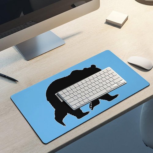 Papa Bear Large Mouse Mat Desk Pad Protector Office Desk Mat Computer Mousepad for Work Home 30x60cm