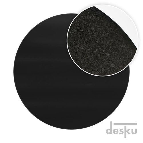 DESKU - Circle Gaming Chair Mat, Computer and Office Chair Mat for Hard Floors, Black, 46 Inches, Made in The USA