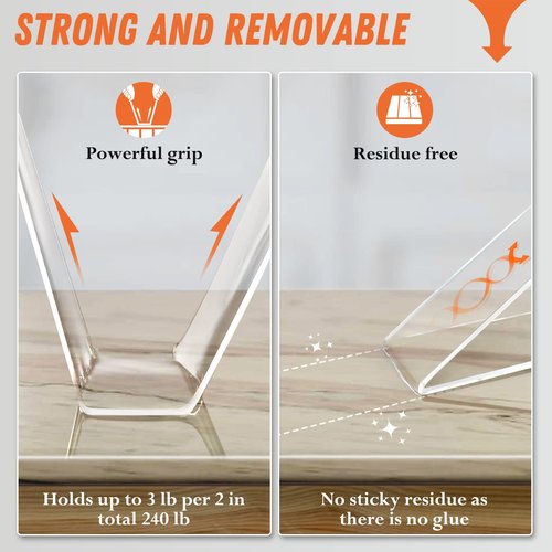 Extra Large Double Sided Tape Heavy Duty Removable 1.18 Inch x 160 Inch, Clear & Tough Nano Tape, Multipurpose Mounting Tape Picture Hanging Strips Adhesive for Poster Carpet