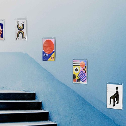 NIUBEE 20 Pack Acrylic Sign Holder 8.5 x 11 inches Clear Wall Mount Frame Bonus , Wall Mount Plastic Sign Holder Perfect for Home, Office, Store, Restaurant- Vertical